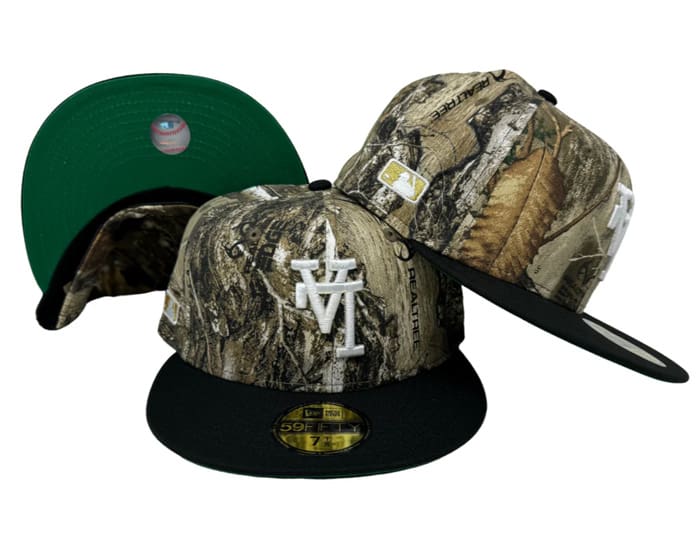 Los Angeles Dodgers Batterman Upside Down Realtree Black Fifty Fitted