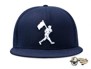 heritage-dark-navy-fitted-cap-baseballism-front Heritage Dark Navy Fitted Cap by Baseballism Front