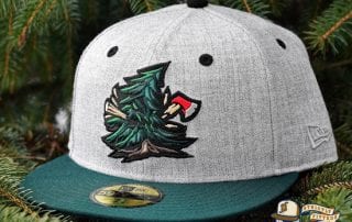 Noble Pines Grey Heather Dark Green 59Fifty Fitted Cap by Noble North x New Era Side