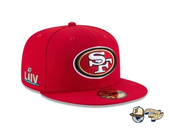 San Francisco 49ers Super Bowl LIV Side Patch 59Fifty Fitted Cap by NFL x New Era right side