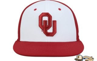 Oklahoma Sooners White Crimson Performance True Fitted Hat by Nike