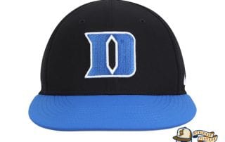 Men's Nike White Duke Blue Devils Aero True Baseball Performance Fitted Hat