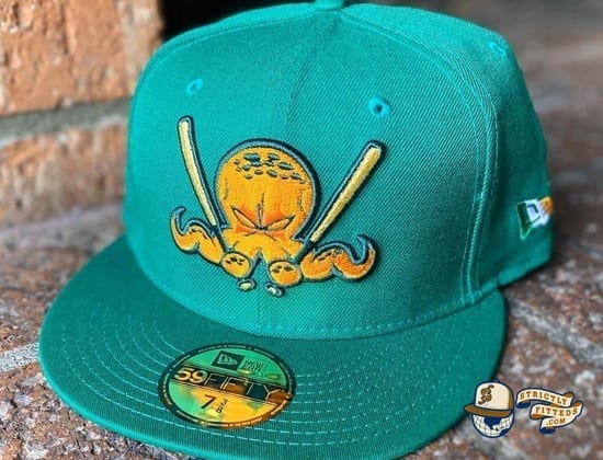 Octoslugger 2020 St. Patrick's Day 59Fifty Fitted Hat by Dionic x New Era flag side