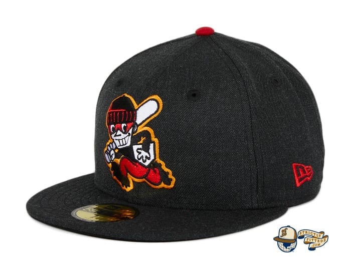 Chamuco Base Stealers Black 59Fifty Fitted Hat by Chamucos Studio x New Era flag side