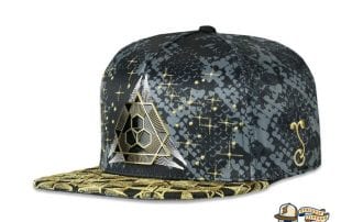 Celestial Serpent Black Fitted Cap by Grassroots