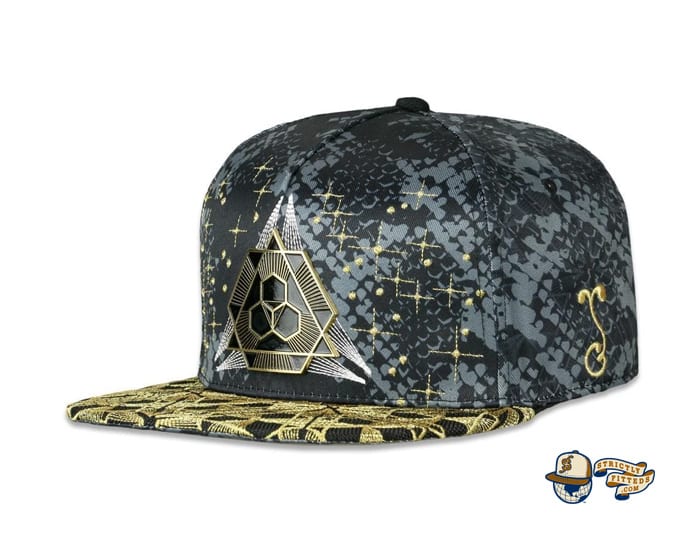 Celestial Serpent Black Fitted Cap by Grassroots