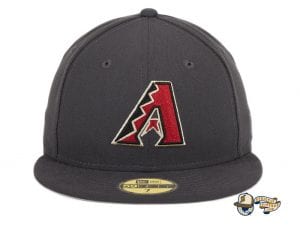 Arizona Diamondbacks A OTC Graphite 59Fifty Fitted Hat by MLB x New Era Front Arizona Diamondbacks A OTC Graphite 59Fifty Fitted Hat by MLB x New Era Front