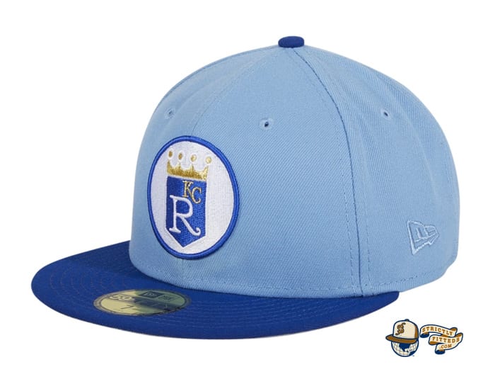 Hat Club Exclusive Kansas City Royals 1971 Logo Light Blue Royal 59Fifty Fitted Hat by MLB x New Era
