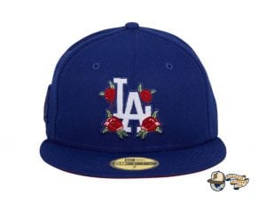 Hat Club Exclusive Rose Floral Red UV 59Fifty Fitted Hat Collection by MLB x New Era Dodgers