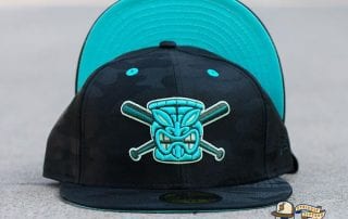 The Tikis Black Tonal Camo 59Fifty Fitted Hat by Chamucos Studio x New Era