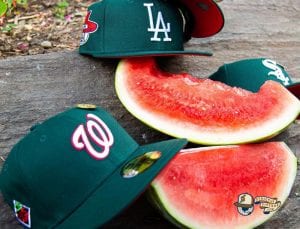 Hat Club Exclusive MLB Watermelon Red UV 59Fifty Fitted Hat Collection by MLB x New Era