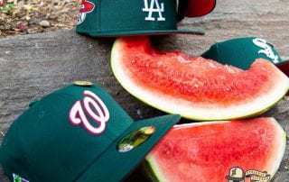 Hat Club Exclusive MLB Watermelon Red UV 59Fifty Fitted Hat Collection by MLB x New Era
