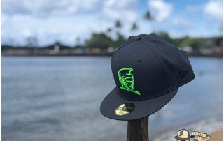 Kamehameha Dark Graphite Neon Green 59Fifty Fitted Cap by Fitted Hawaii x New Era