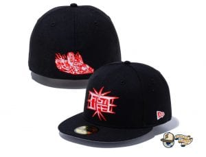 Bear Explorer Black Red 59Fifty Fitted Hat by Noble North x New Era Side