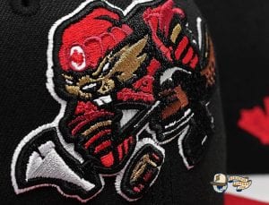 Beaverjax Black Red 59Fifty Fitted Cap by Noble North x New Era Beaverjax Black Red 59Fifty Fitted Cap by Noble North x New Era