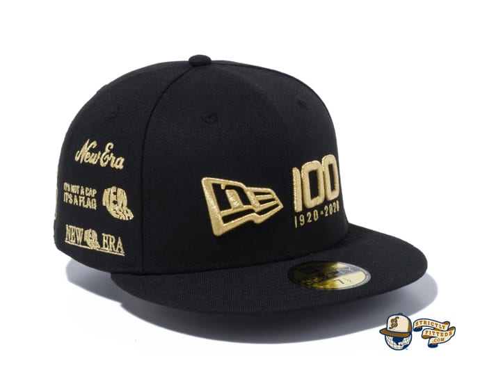 New Era 100th Anniversary Multi Logo Front 59Fifty Fitted Cap by New