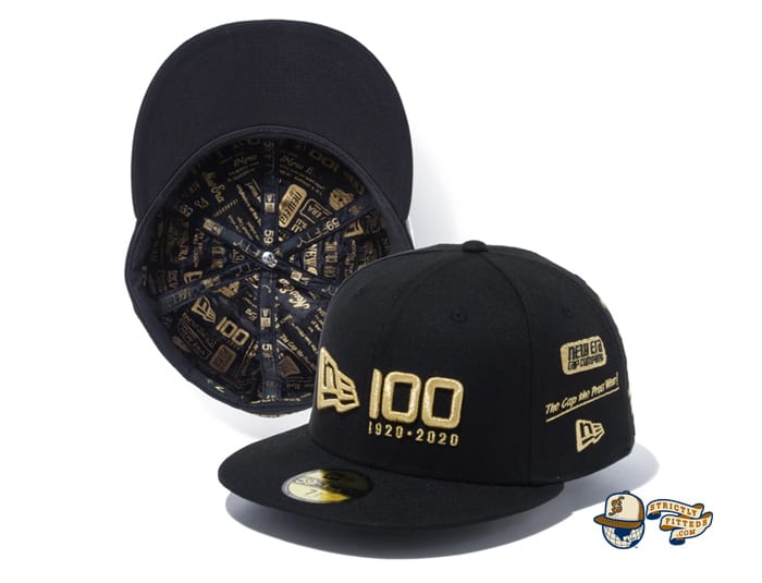 New Era 100th Anniversary Multi Logo Front 59Fifty Fitted Cap by New Era