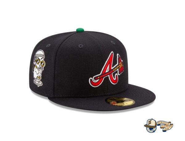 offset x atlanta braves new era 59fifty fitted hat navy