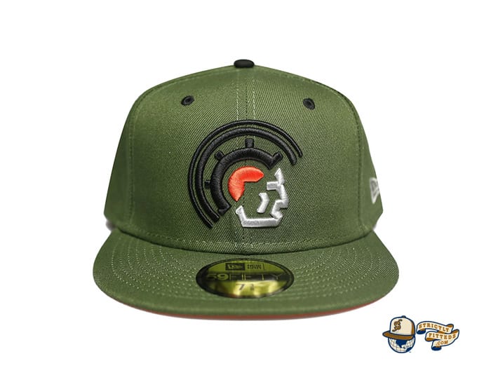 Vanguard Olive Orange 59Fifty Fitted Cap by Fitted Hawaii x New Era