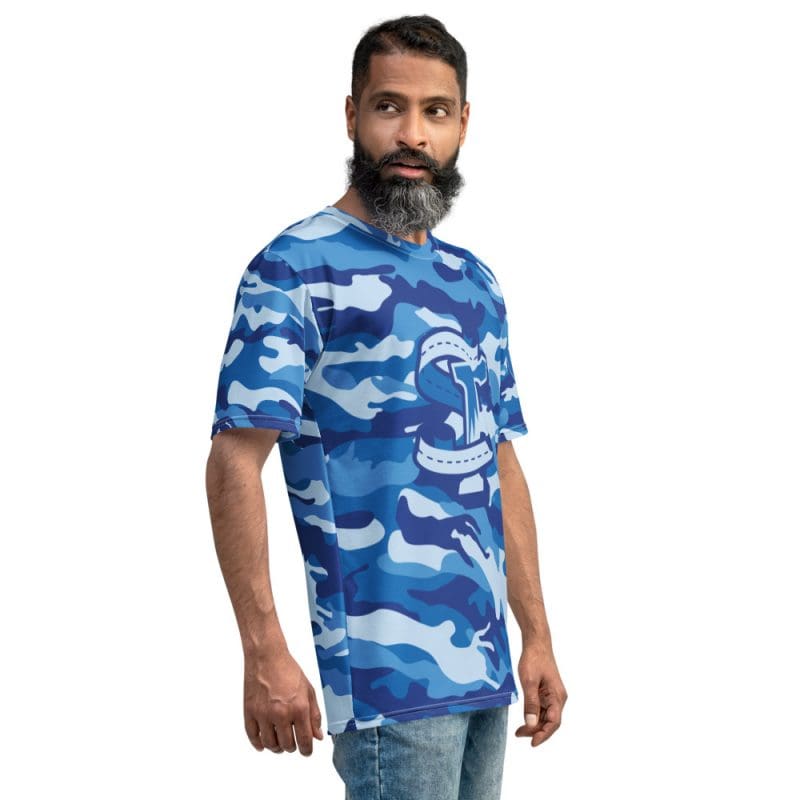 Strictly Fitteds Blue Camo Men's Tshirt Strictly Fitteds