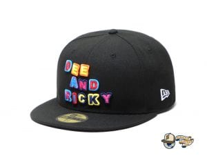 Dee And Ricky Multi Logo 59Fifty Fitted Cap by Dee And Ricky x New Era Black Dee And Ricky Multi Logo 59Fifty Fitted Cap by Dee And Ricky x New Era Black