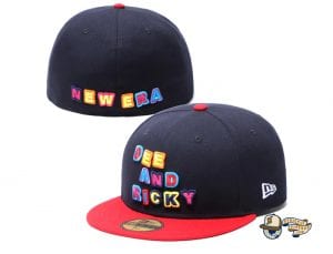 Dee And Ricky Multi Logo 59Fifty Fitted Cap by Dee And Ricky x New Era Navy