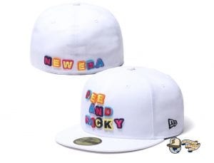 Dee And Ricky Multi Logo 59Fifty Fitted Cap by Dee And Ricky x New Era White