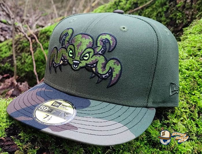 Landwalker Octo Green Woodland Camo 59Fifty Fitted Hat by Dionic x New Era