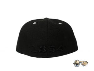 Cursive Black White Silver 59Fifty Fitted Cap by Leaders 1354 x New Era Back