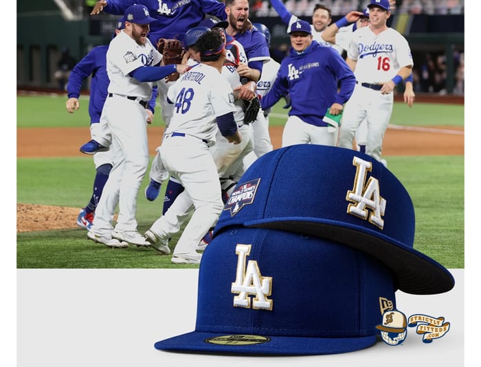 Royal New Era Los Angeles Dodgers 2018 World Series Bound Side Patch 59FIFTY Fitted Hat 