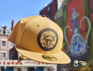 Minotaur Tan Black 59Fifty Fitted Hat by Dionic x New Era Front Minotaur Tan Black 59Fifty Fitted Hat by Dionic x New Era Front