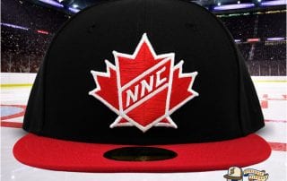 NNC Maple Crest Black Red 59Fifty Fitted Cap by Noble North x New Era