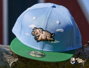 Flying Pigs Sky Blue Kelly Green 59Fifty Fitted Hat by Dionic x New Era