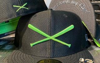 Crossed Bats Hexera Neon Green Black 59Fifty Fitted Cap by JustFitteds x New Era