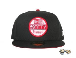 Flagship Hawaii Black Red 59Fifty Fitted Cap by 808allday x New Era Front