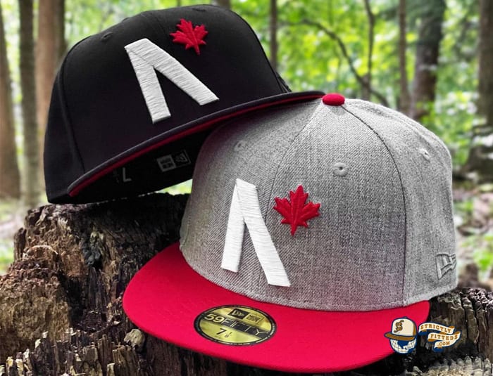Maple Leaf Black Grey Heather 59Fifty Fitted Cap by Noble North x New Era