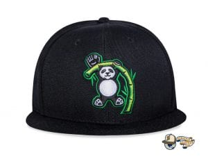Pandas Black Fitted Cap by Baseballism Front Pandas Black Fitted Cap by Baseballism Front