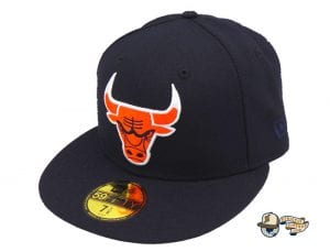 Chicago Bulls Custom Navy 59Fifty Fitted Cap by NBA x New Era Left Chicago Bulls Custom Navy 59Fifty Fitted Cap by NBA x New Era Left