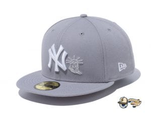 New York Yankees Statue Of Liberty 59Fifty Fitted Cap by MLB x New Era Gray