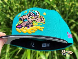 Honey Surfers Teal Black 59Fifty Fitted Hat by Noble North x New Era Front Honey Surfers Teal Black 59Fifty Fitted Hat by Noble North x New Era Front