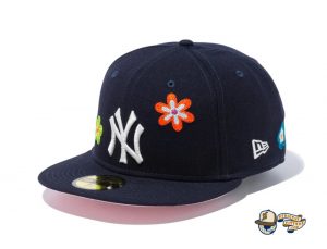 MLB Chain Stitch Floral 59Fifty Fitted Hat Collection by MLB x New Era Left