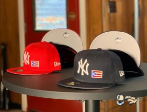 Dark Royal/Black Men's Cap New Era 59Fifty Puerto Rico Fitted Hat 