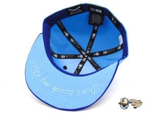 Crossed Bats Logo Don't Touch My Cap Sky Blue 59Fifty Fitted Hat by JustFitteds x New Era Bottom