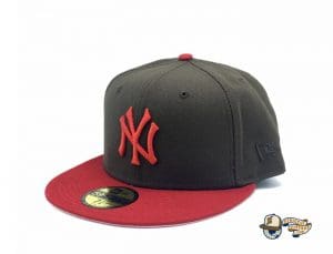 New York Yankees Walnut Scarlet Pink 59Fifty Fitted Hat by MLB x New Era Left