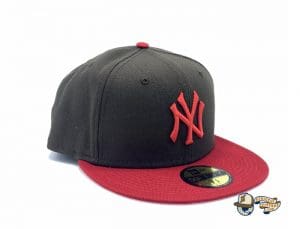 New York Yankees Walnut Scarlet Pink 59Fifty Fitted Hat by MLB x New Era Right