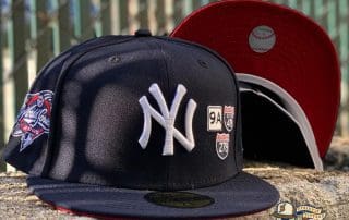 New York Yankees 2000 World Series Interstate Navy Red Apple 59Fifty Fitted Hat by MLB x New Era