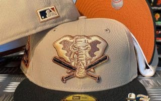 Oakland Athletics Custom Khaki 59Fifty Fitted Hat by MLB x New Era