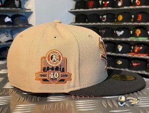 Black Oakland Athletics 40th Anniversary Custom New Era Fitted Hat