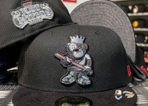 JustFitteds Bear Logo Black Grey 59Fifty Fitted Hat by JustFitteds x New Era