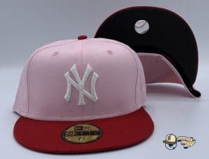 New York Yankees Pink Scarlet Walnut UV 59Fifty Fitted Hat by MLB x New Era